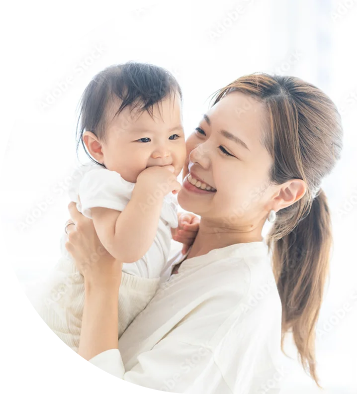 親子の笑顔
