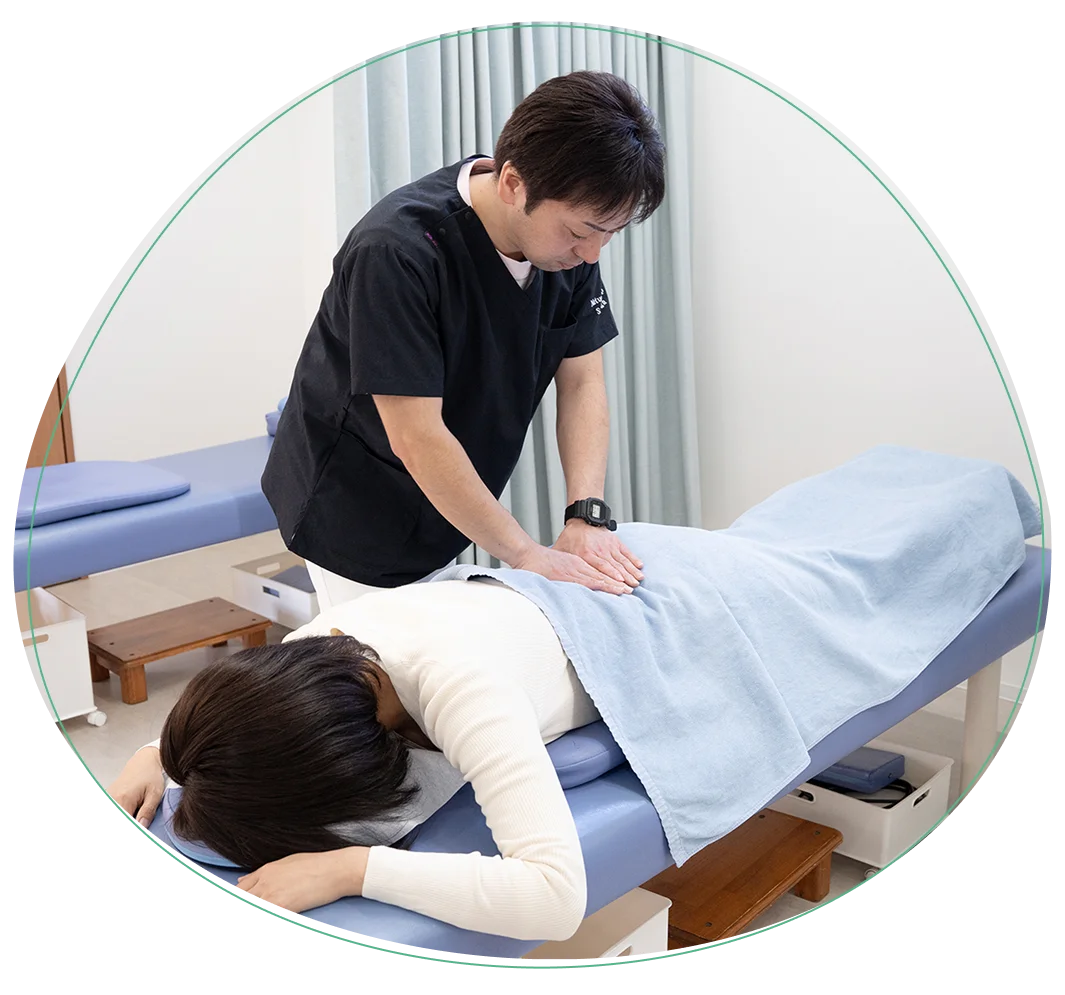 施術による改善プログラムの様子